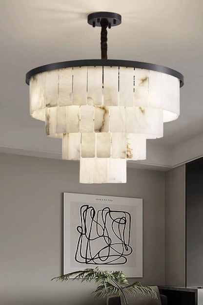 Luxurious Cascading Snow Plaster Chandelier - view 7 | morylighting