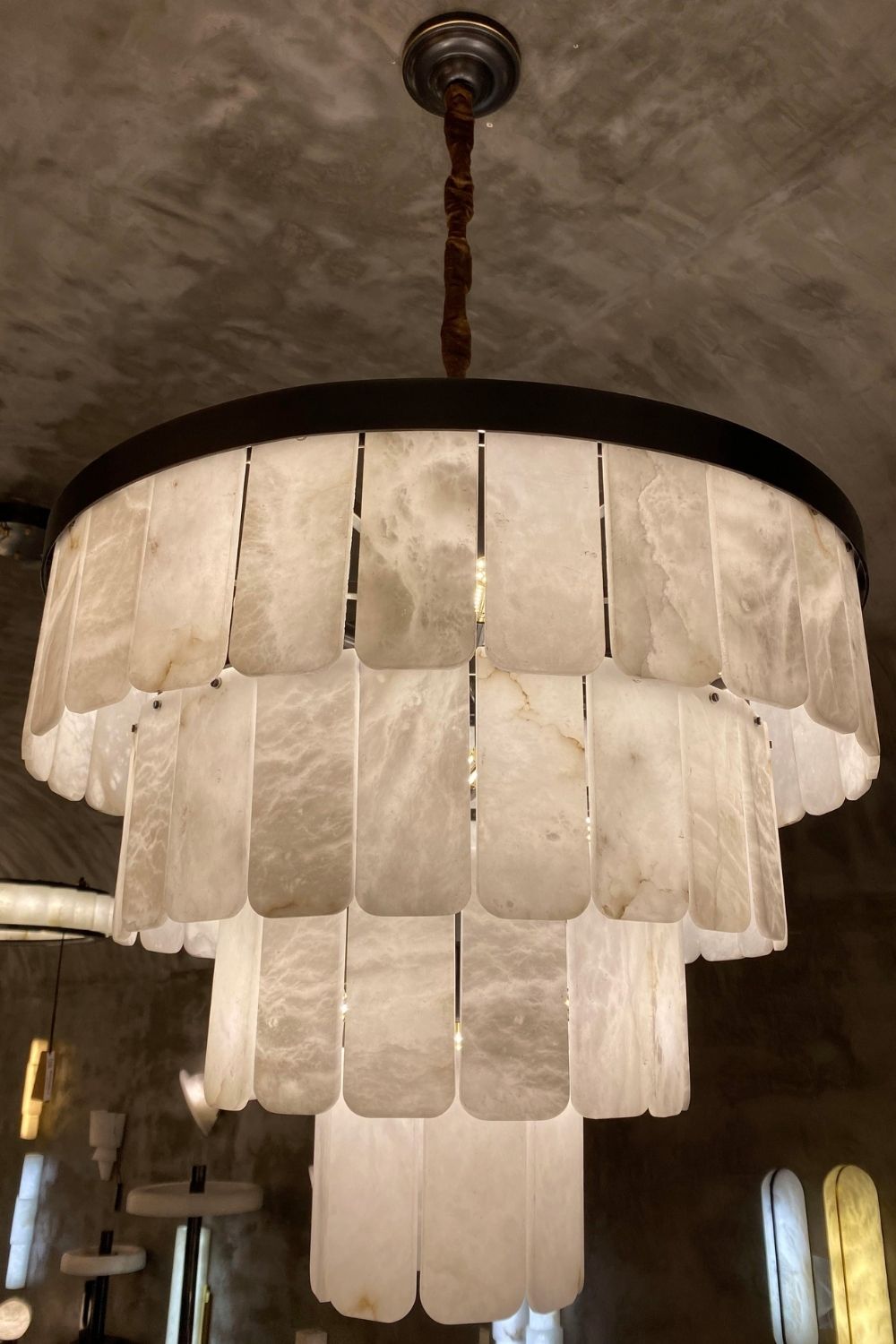 Luxurious Cascading Snow Plaster Chandelier - view 17 | morylighting