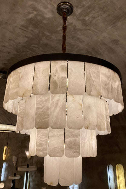 Luxurious Cascading Snow Plaster Chandelier - view 17 | morylighting