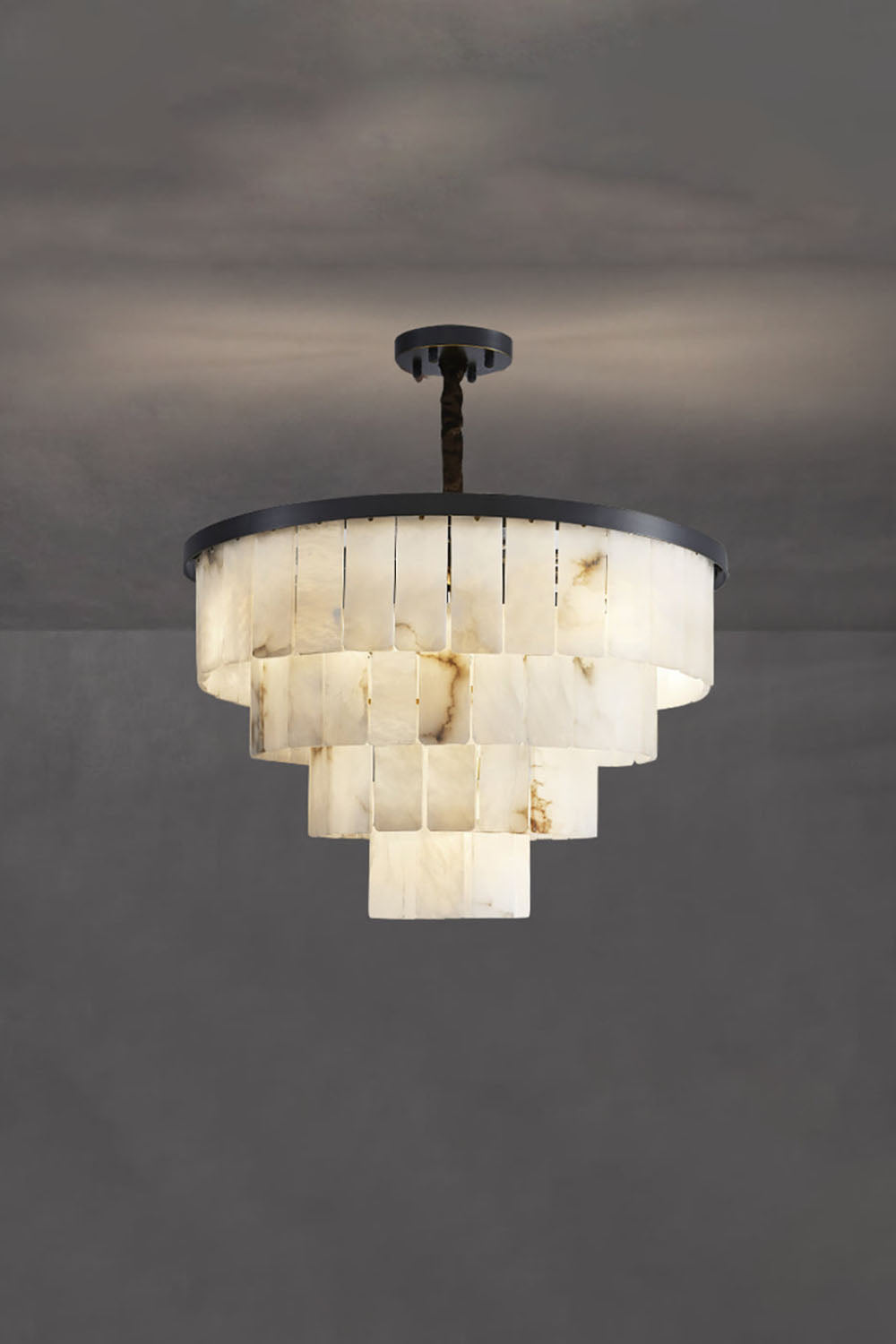 Luxurious Cascading Snow Plaster Chandelier - view 18 | morylighting