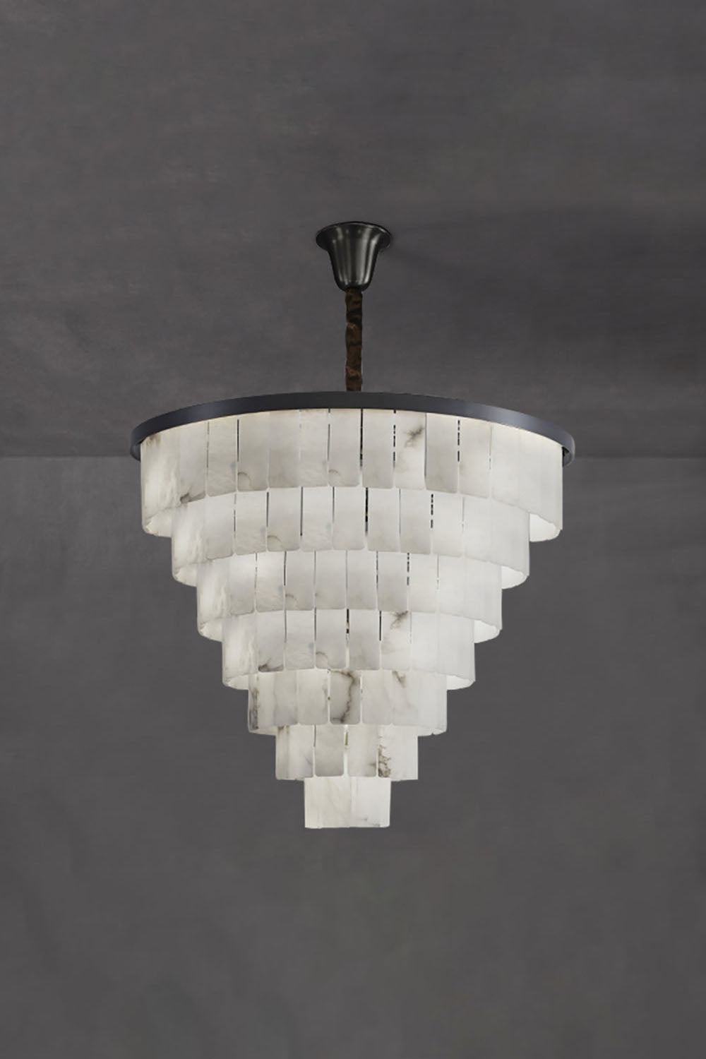 Luxurious Cascading Snow Plaster Chandelier - view 22 | morylighting