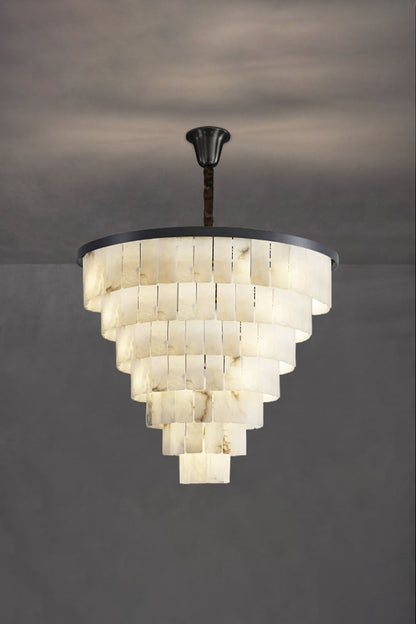 Luxurious Cascading Snow Plaster Chandelier - view 23 | morylighting