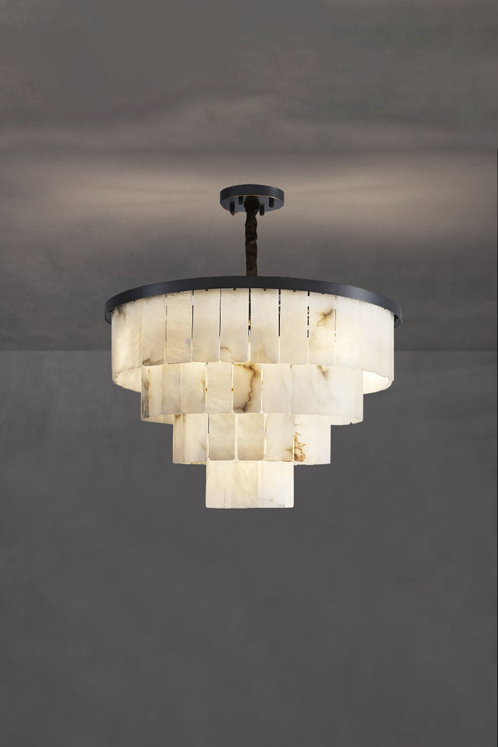 Luxurious Cascading Snow Plaster Chandelier - view 25 | morylighting