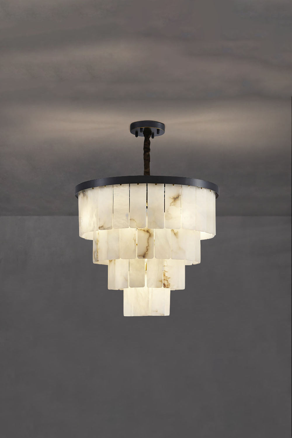 Luxurious Cascading Snow Plaster Chandelier - view 27 | morylighting