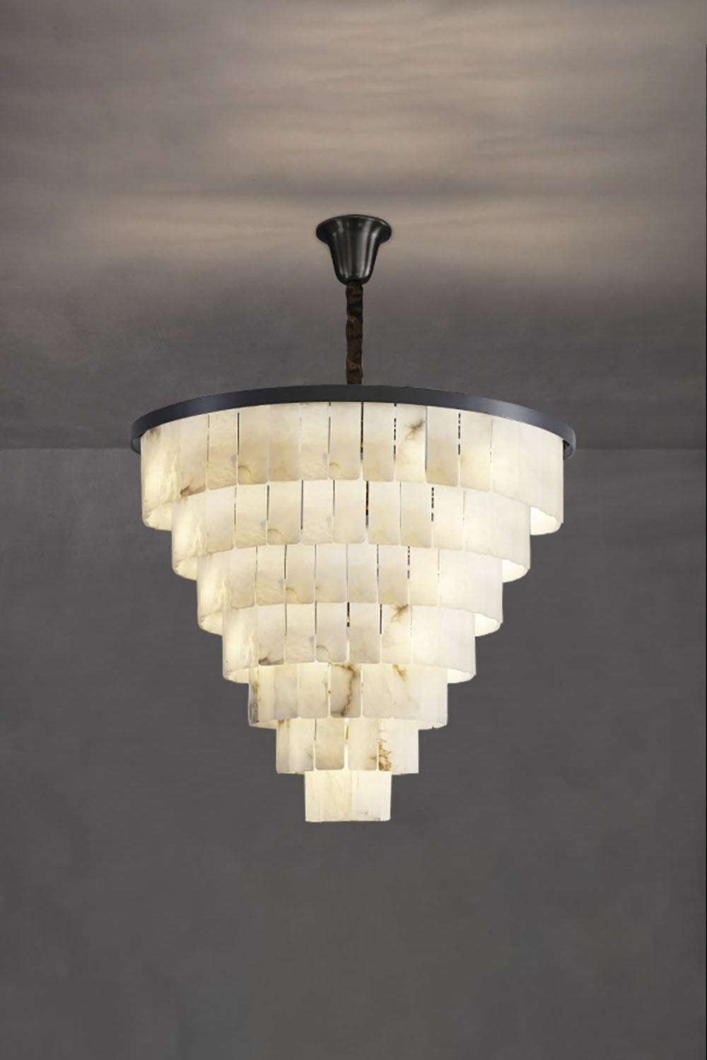 Luxurious Cascading Snow Plaster Chandelier - view 32 | morylighting