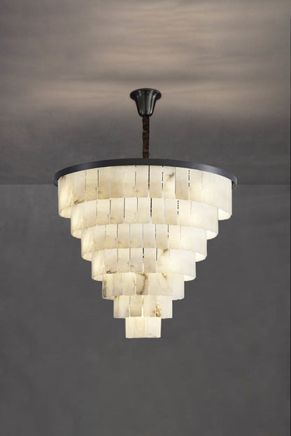 Luxurious Cascading Snow Plaster Chandelier - view 32 | morylighting