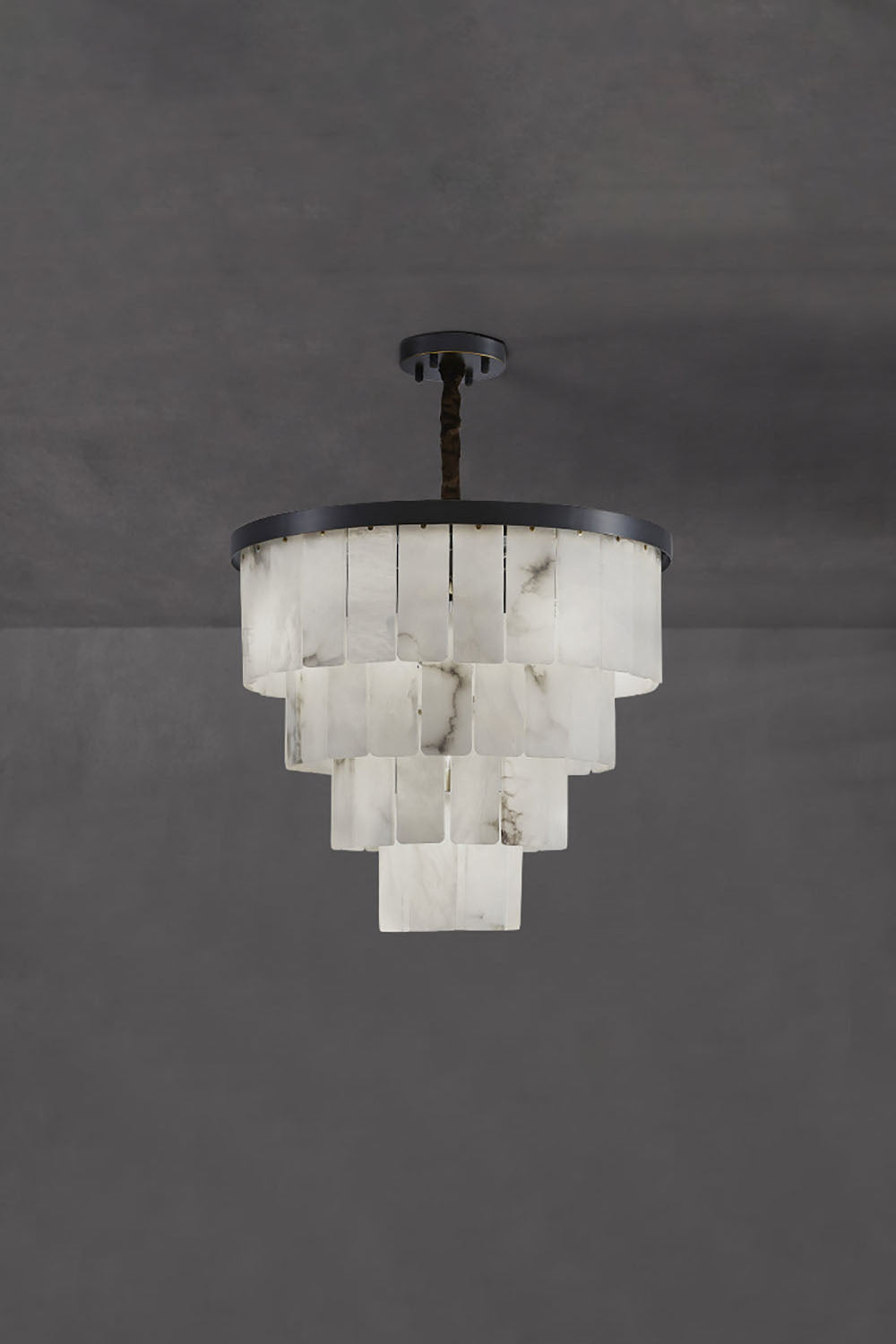Luxurious Cascading Snow Plaster Chandelier - view 35 | morylighting
