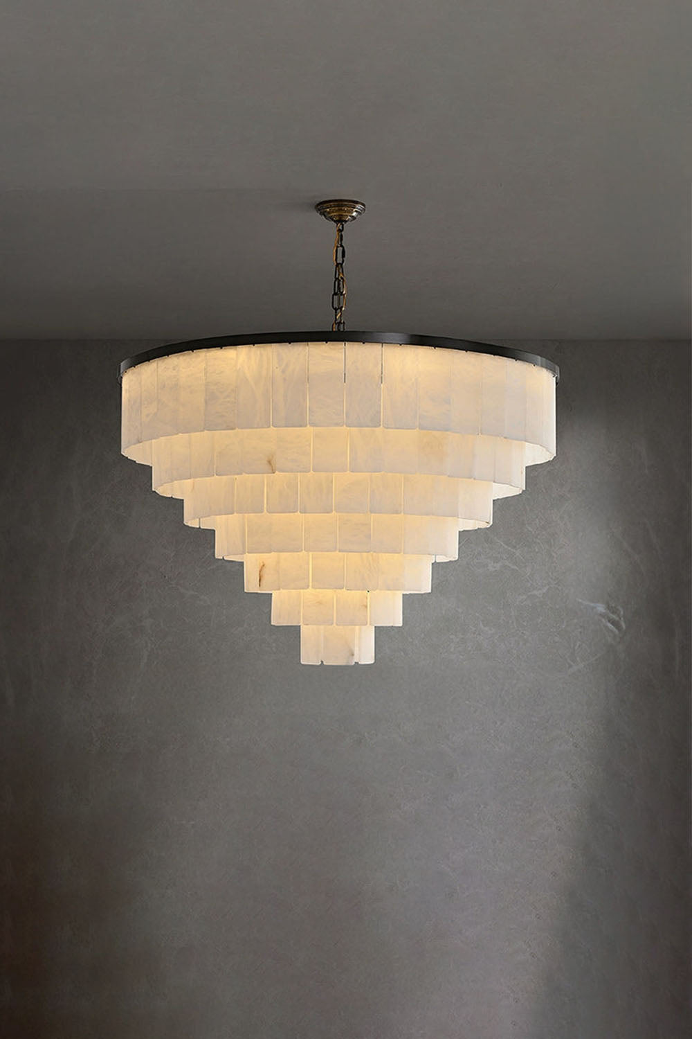 Luxurious Cascading Snow Plaster Chandelier - view 36 | morylighting