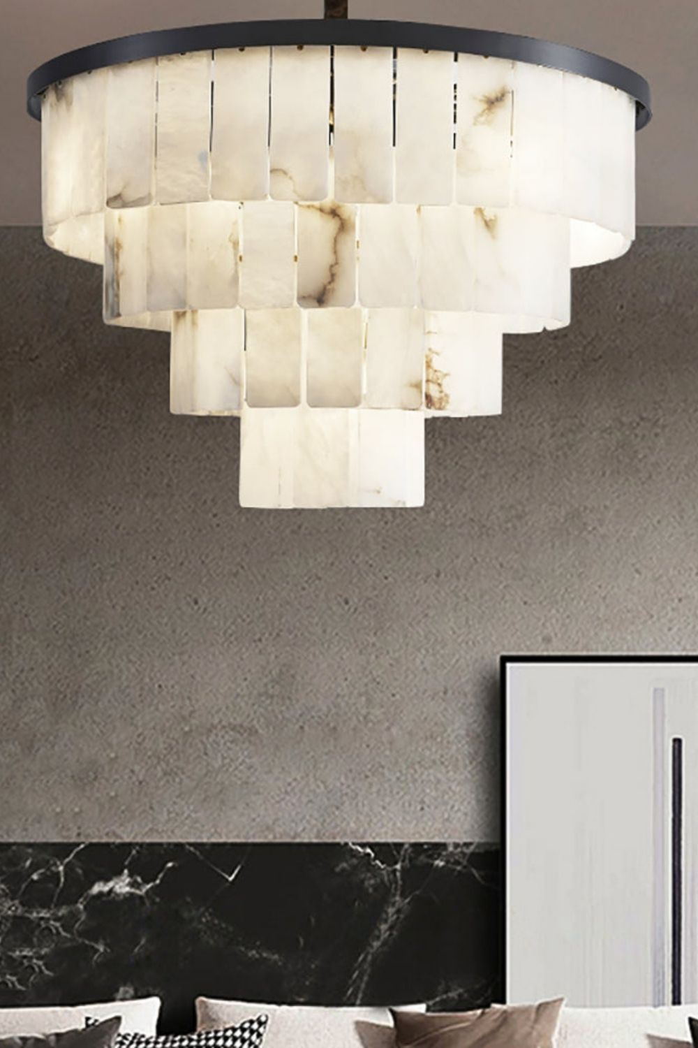 Luxurious Cascading Snow Plaster Chandelier - view 15 | morylighting
