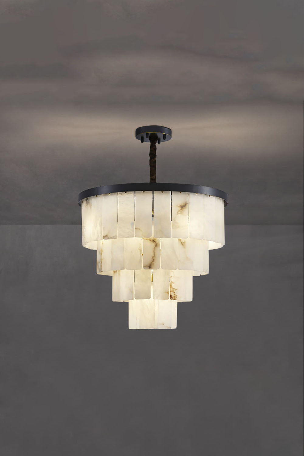Luxurious Cascading Snow Plaster Chandelier - view 37 | morylighting