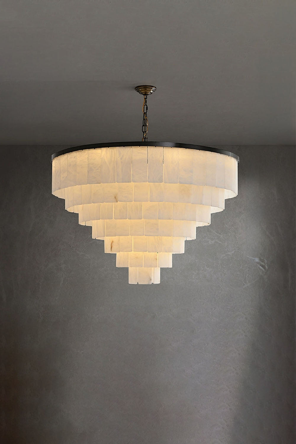 Luxurious Cascading Snow Plaster Chandelier - view 38 | morylighting