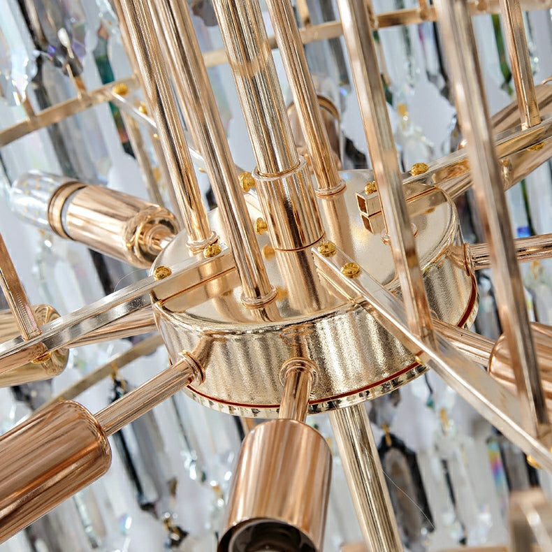 Morylighting Grand Lumina K9 Crystal Long Chandelier - Background Shot