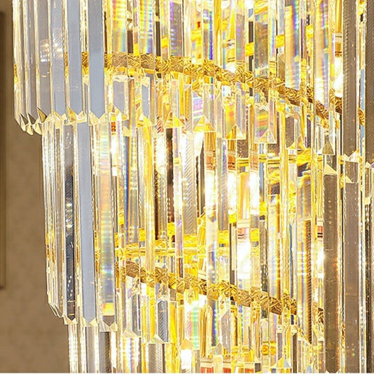Morylighting Opulent Grandeur Long K9 Crystal Chandelier - Background Shot