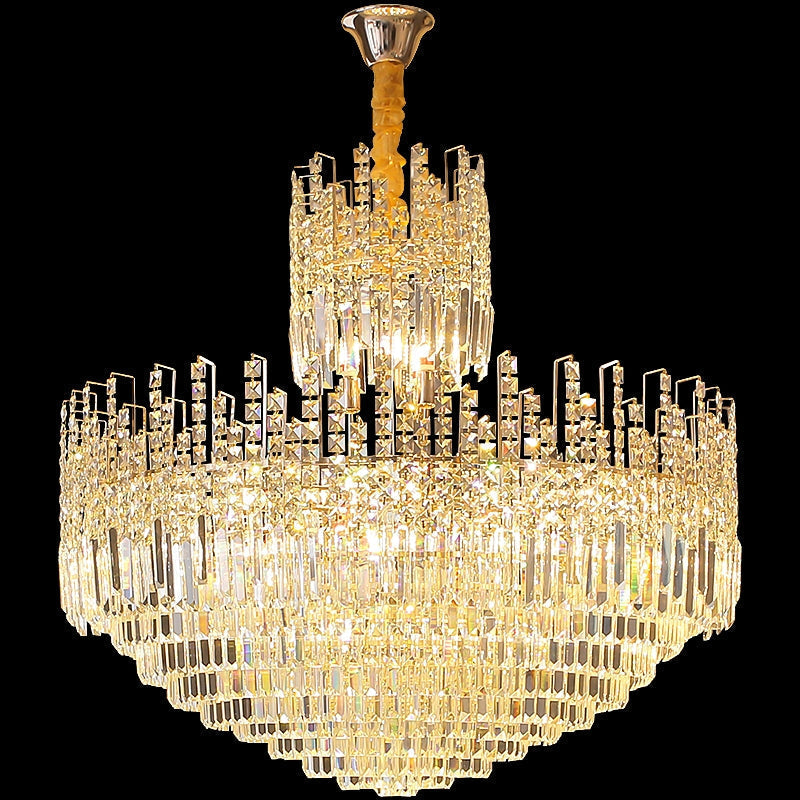 Morylighting Grand Luminous Round K9 Crystal Chandelier - Background Shot