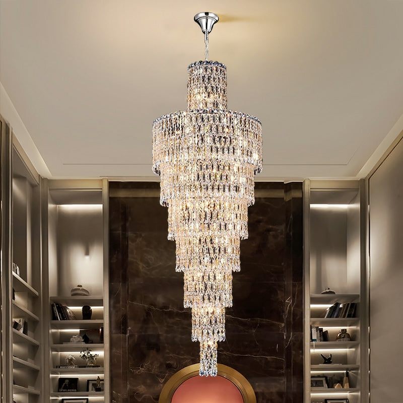 Morylighting Grand Lumina K9 Crystal Chandelier - grand American estate foyer