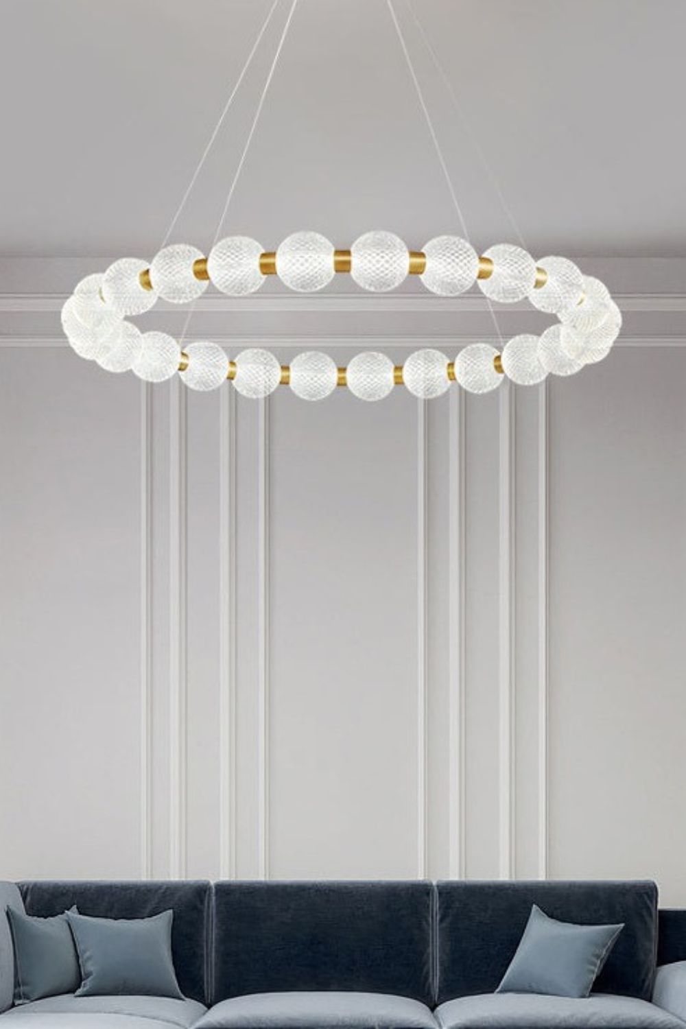 Luxury Pearl Ring Chandelier - morylighting