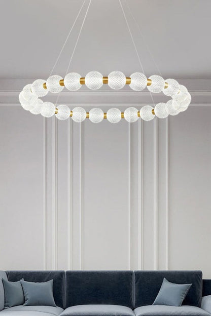 Luxury Pearl Ring Chandelier - morylighting