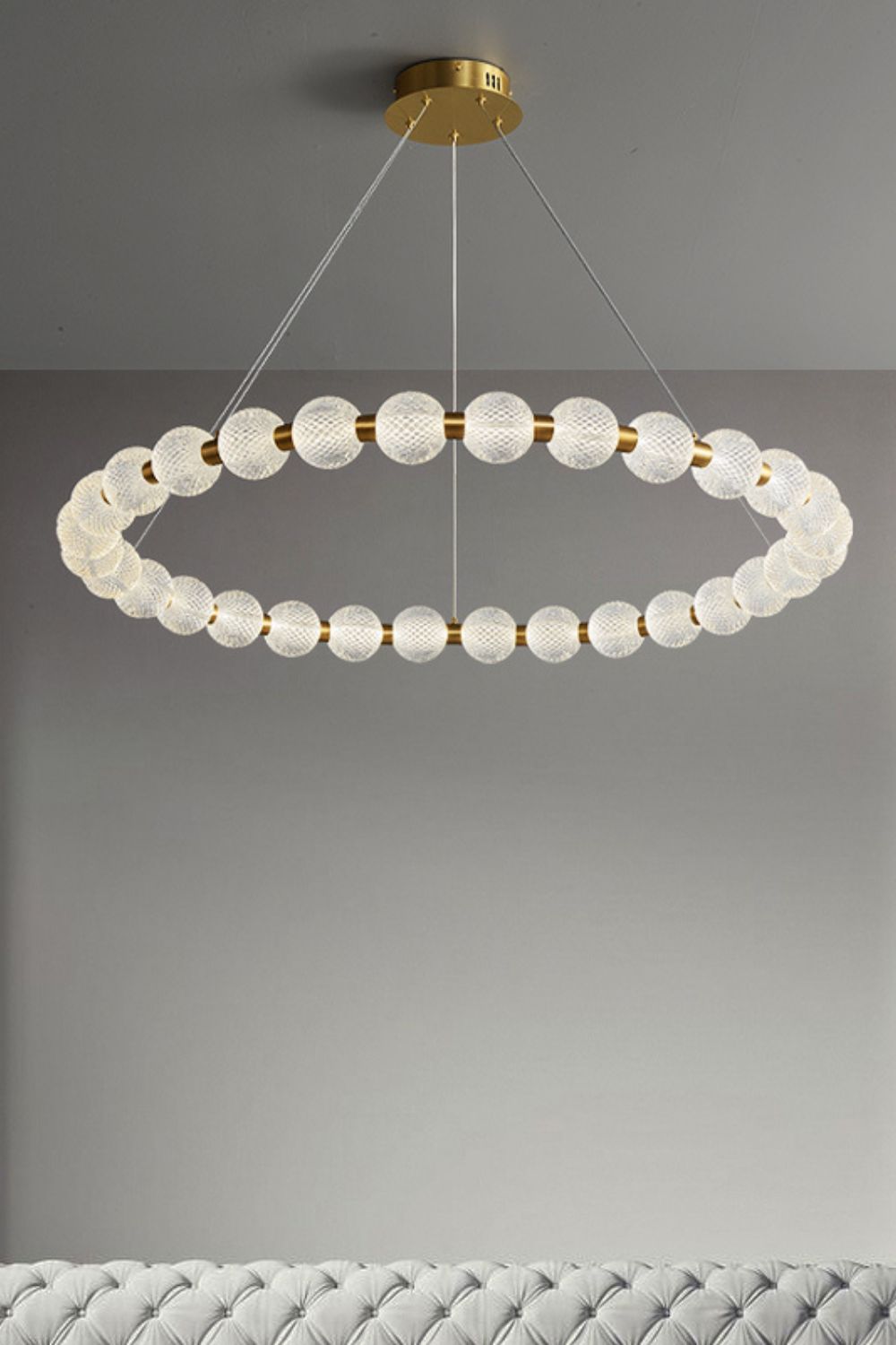Luxury Pearl Ring Chandelier - morylighting