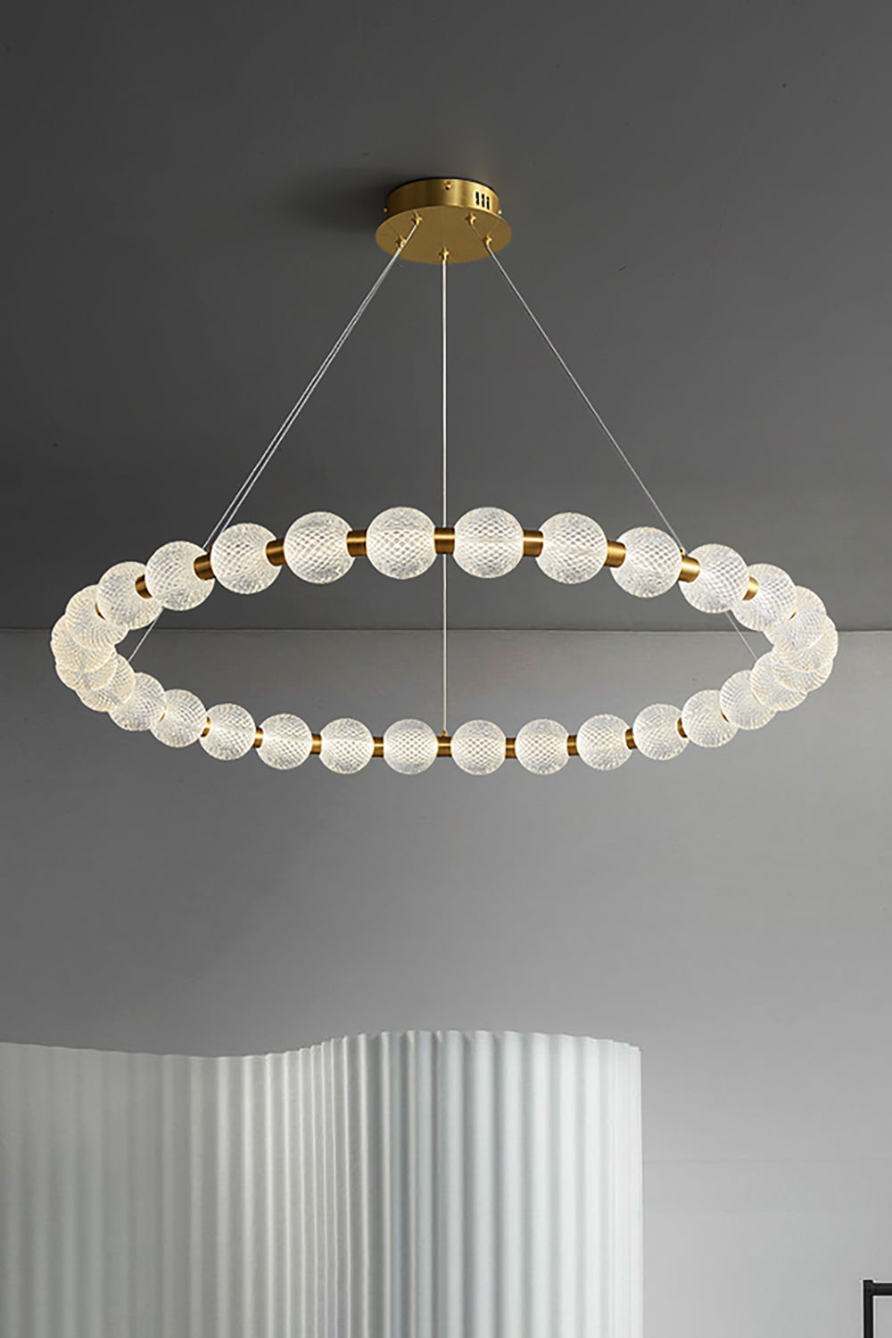 Luxury Pearl Ring Chandelier - morylighting