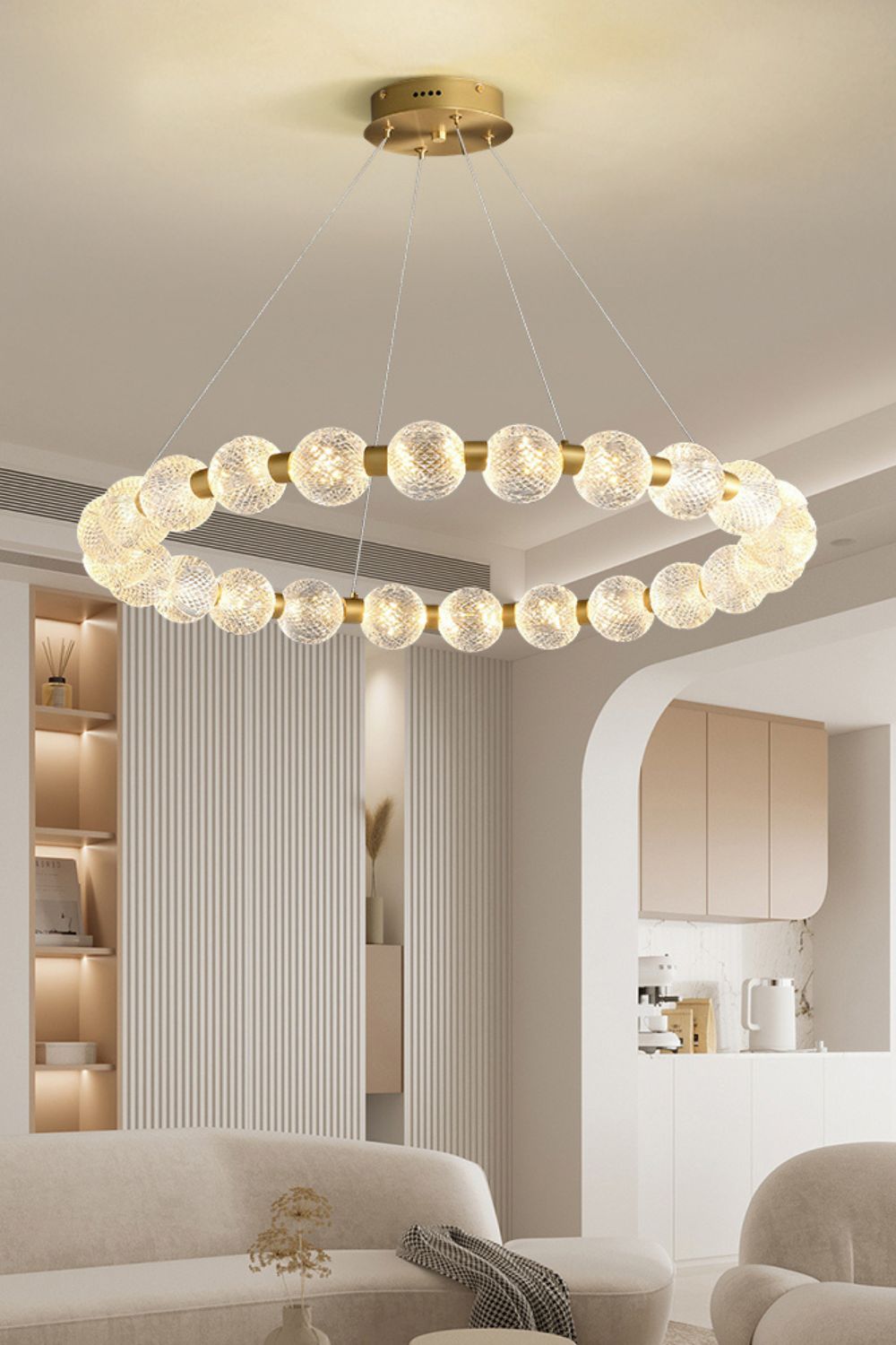 Luxury Pearl Ring Chandelier - morylighting