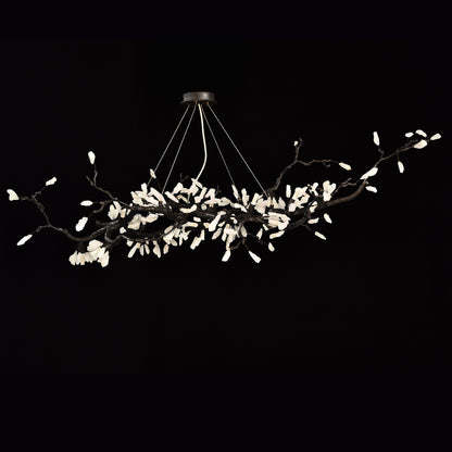 Selenite Crystal Blossom Branching Tree Chandelier