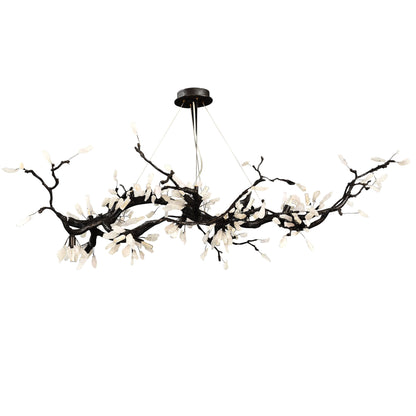 Selenite Crystal Blossom Branching Tree Chandelier