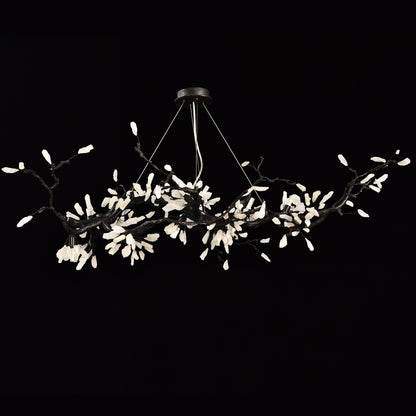 Selenite Crystal Blossom Branching Tree Chandelier