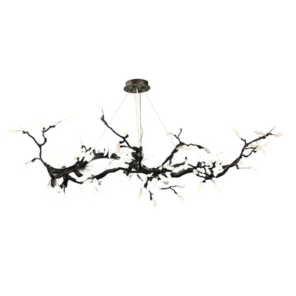 Selenite Crystal Blossom Branching Tree Chandelier