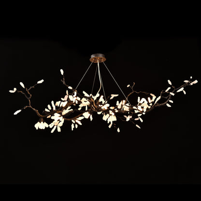 Selenite Crystal Blossom Branching Tree Chandelier