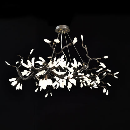 Selenite Crystal Blossom Branching Tree Chandelier