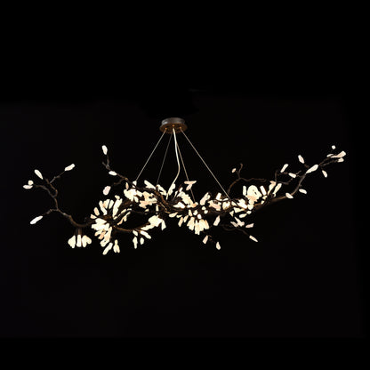 Selenite Crystal Blossom Branching Tree Chandelier