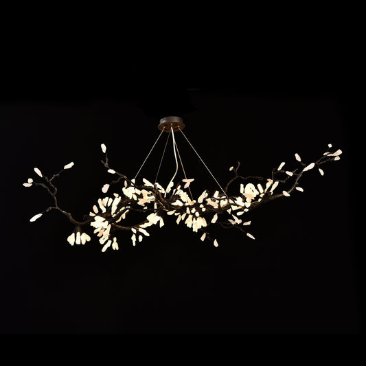 Selenite Crystal Blossom Branching Tree Chandelier