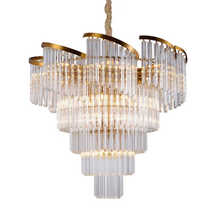 Twin Palms Round Crystal Chandelier