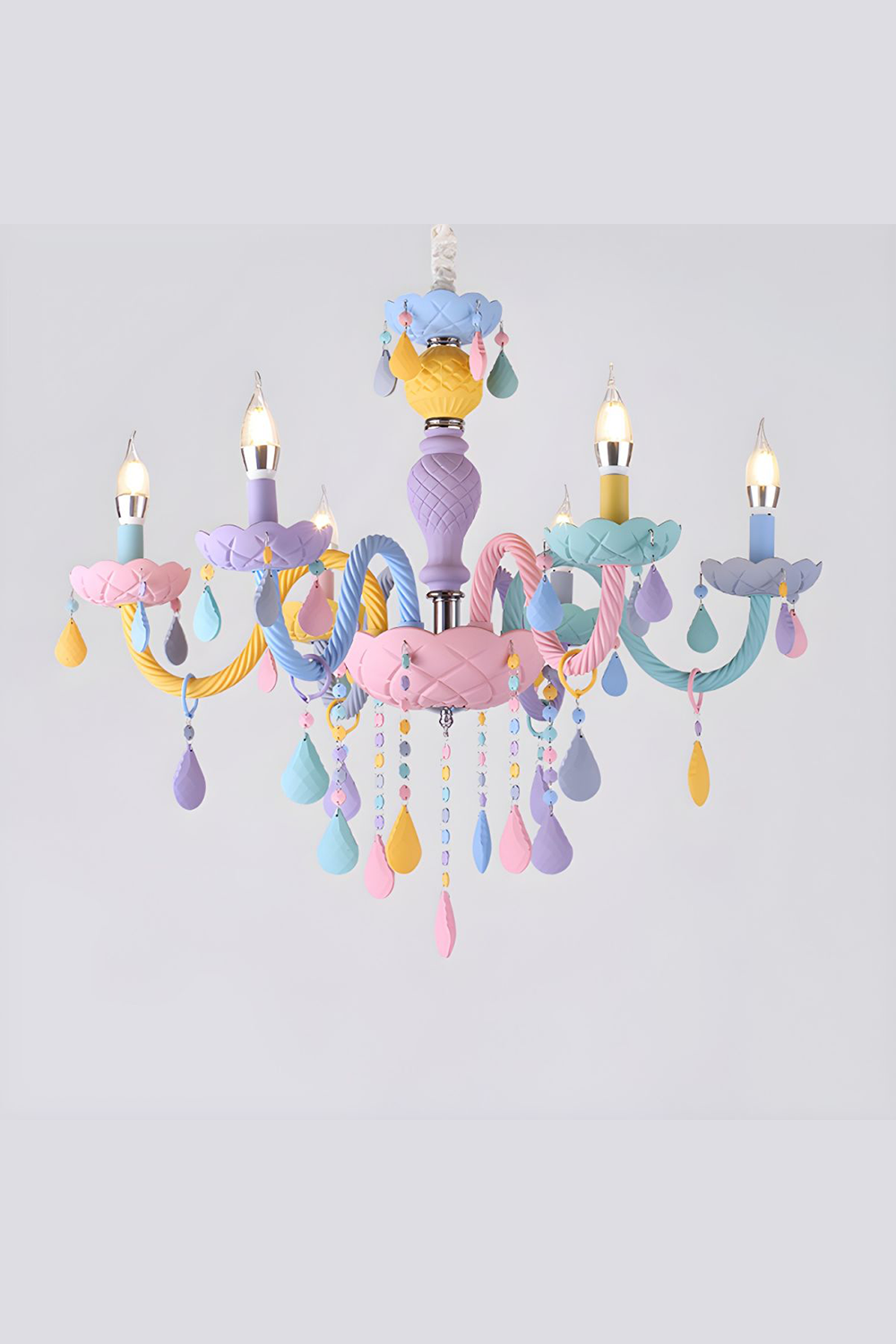 Macaron Children's Candle Chandelier - view 9 | morylighting