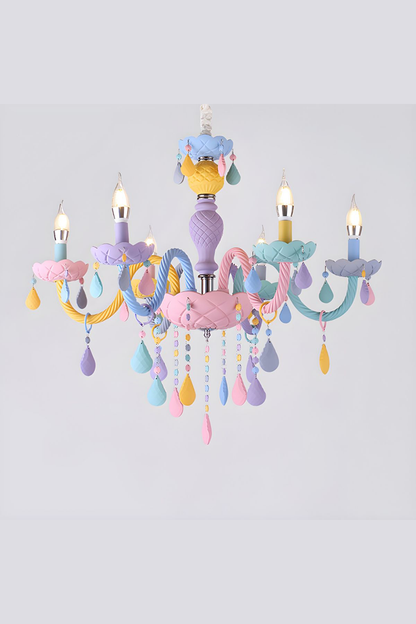 Macaron Children's Candle Chandelier - view 9 | morylighting