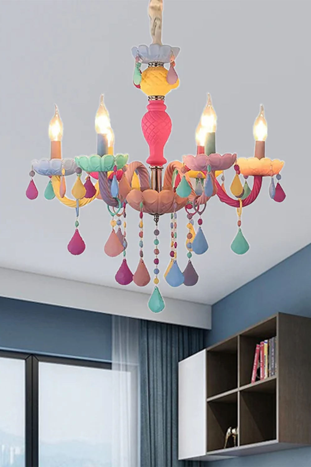 Macaron Children's Candle Chandelier - view 4 | morylighting
