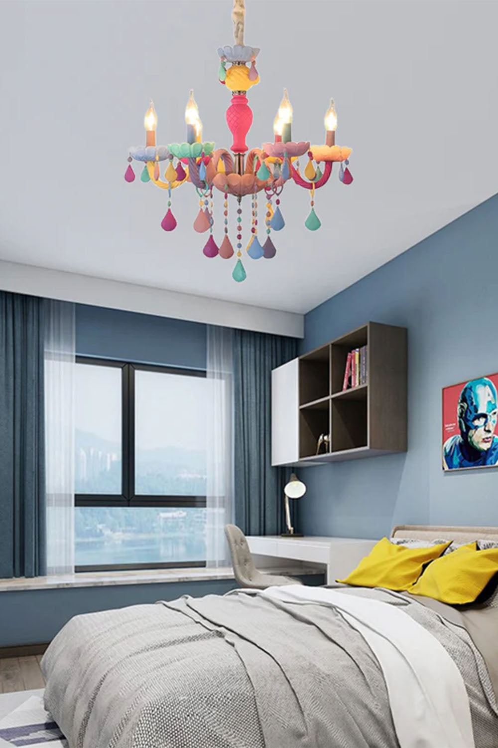 Macaron Children's Candle Chandelier - view 5 | morylighting