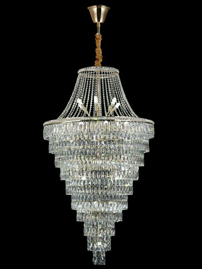 Morylighting Grand Radiance Tiered Round Crystal Chandelier - Background Shot