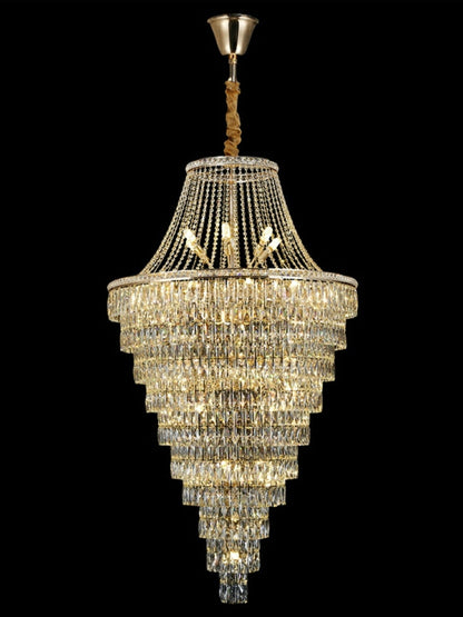 Morylighting Grand Radiance Tiered Round Crystal Chandelier - Background Shot