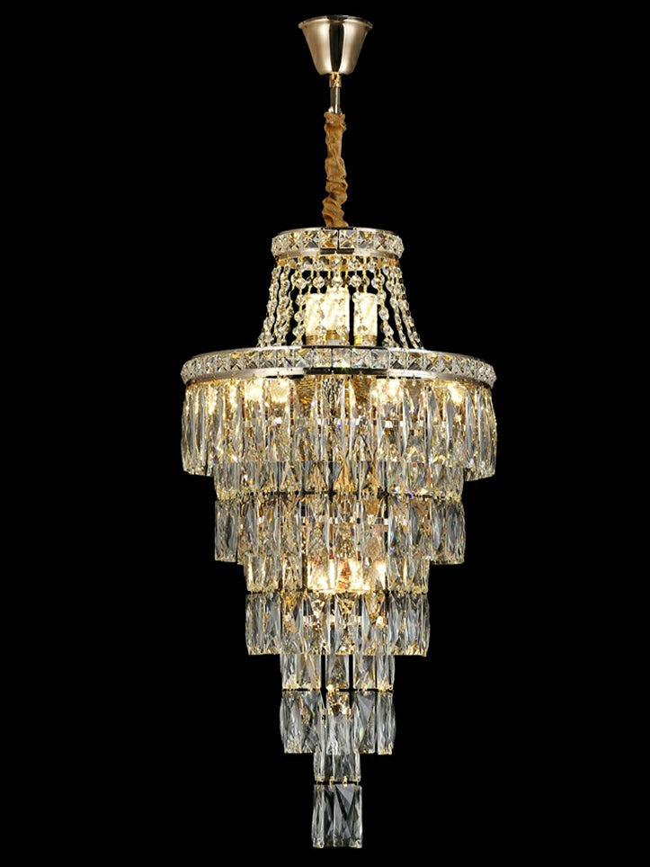 Morylighting Grand Radiance Tiered Round Crystal Chandelier - Background Shot