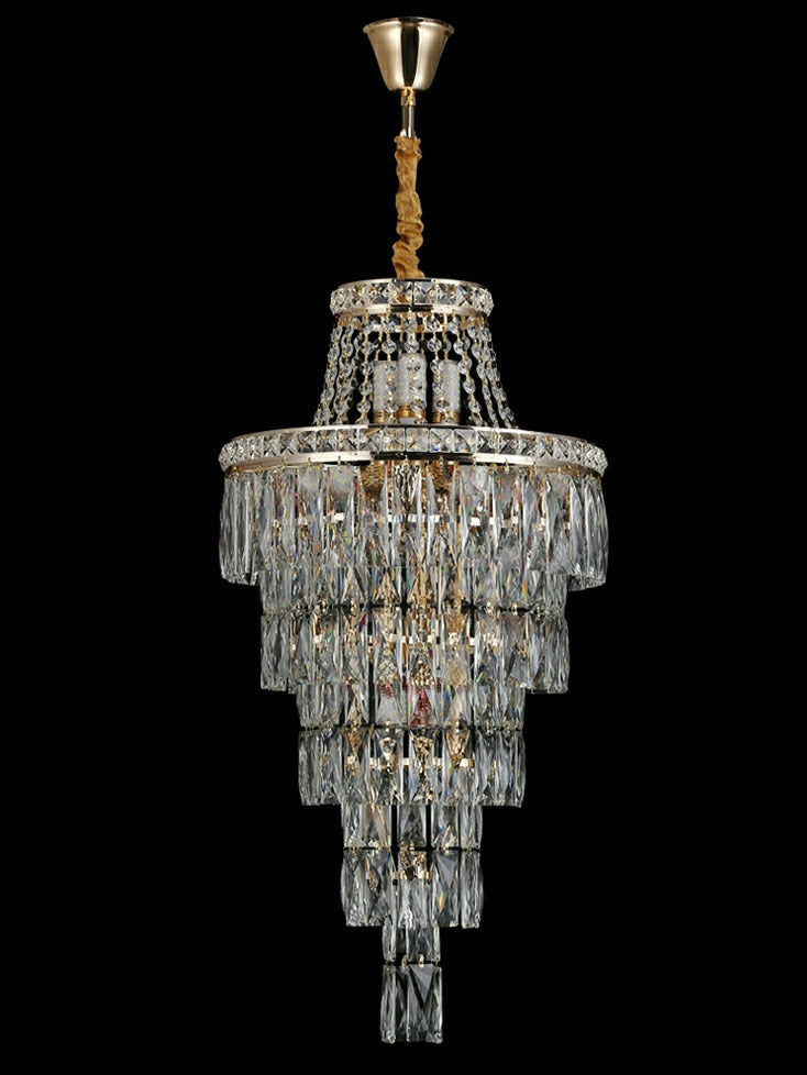 Morylighting Grand Radiance Tiered Round Crystal Chandelier - Background Shot