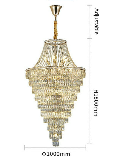 Morylighting Grand Radiance Tiered Round Crystal Chandelier - Background Shot