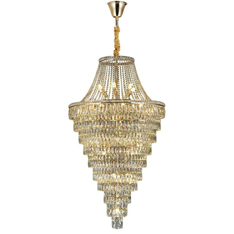Morylighting Grand Radiance Tiered Round Crystal Chandelier - Background Shot