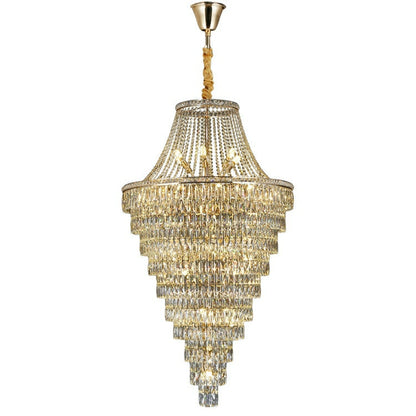 Morylighting Grand Radiance Tiered Round Crystal Chandelier - Background Shot