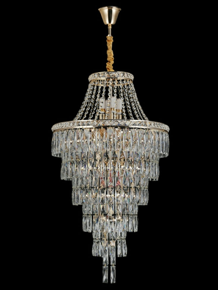Morylighting Grand Radiance Tiered Round Crystal Chandelier - Background Shot