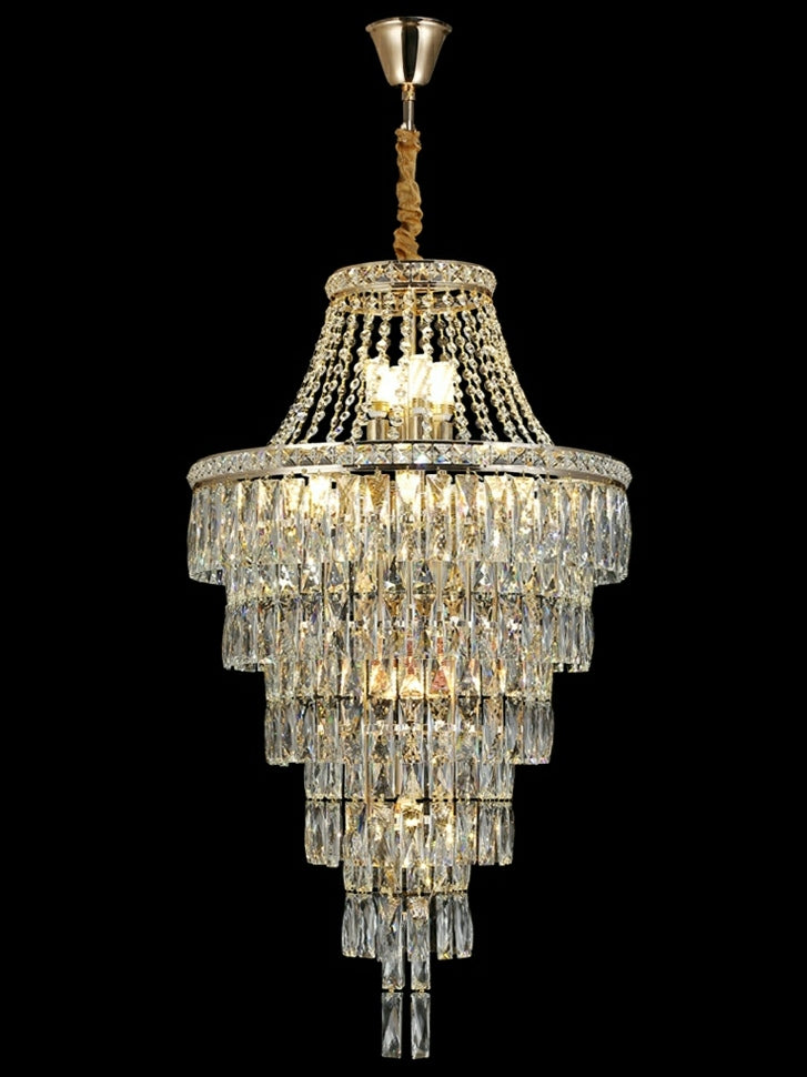 Morylighting Grand Radiance Tiered Round Crystal Chandelier - Background Shot