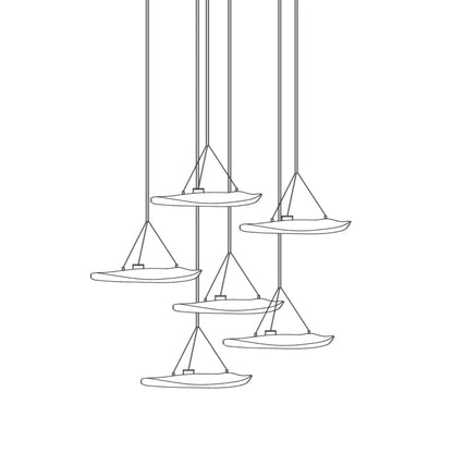 Manta Drift Class Crystal Chandelier