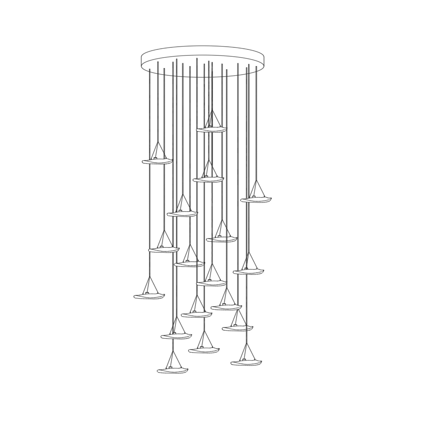 Manta Drift Class Crystal Chandelier