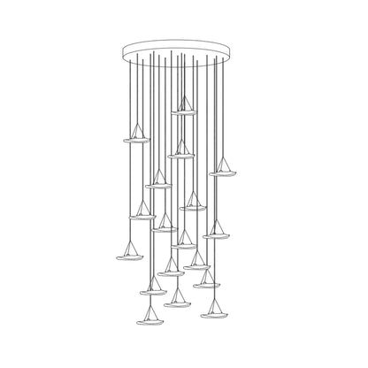 Manta Drift Class Crystal Chandelier
