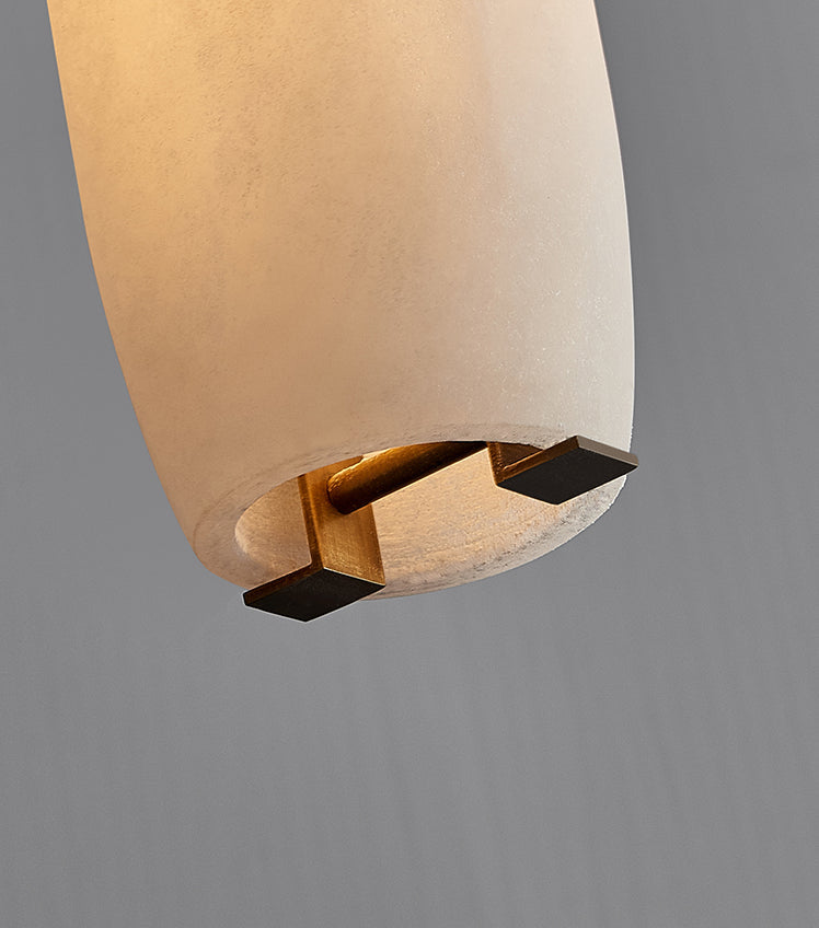 Marble Alabaster Flute Pendant Light